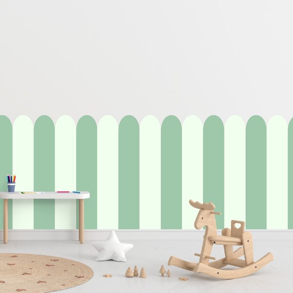 PIPPER. Textilní samolepící tapeta - Oblouk - Mátová barva Barva: Bledá, Velikost: 60cm