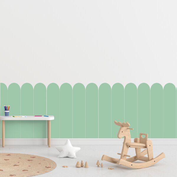 PIPPER. Textilní samolepící tapeta - Oblouk - Mátová barva Barva: Bledá, Velikost: 60cm
