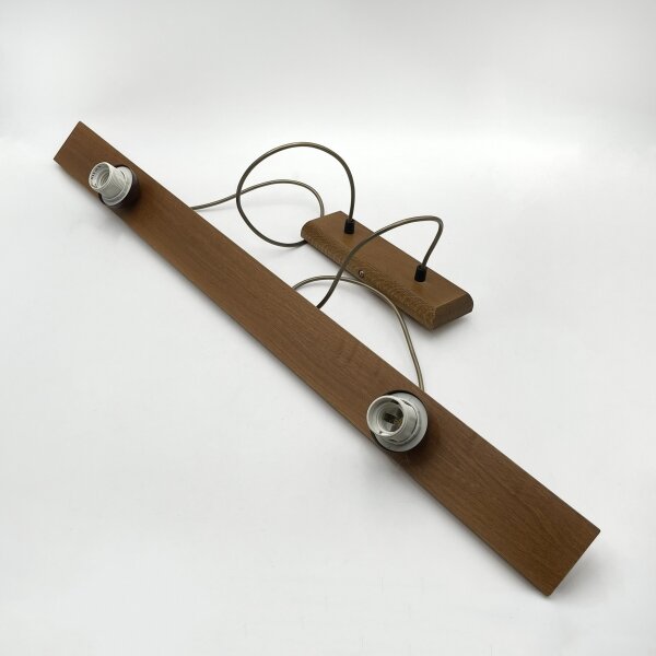 Lustr na lanku AIDA 2xE27/15W/230V pr. 35 cm dub/rafie