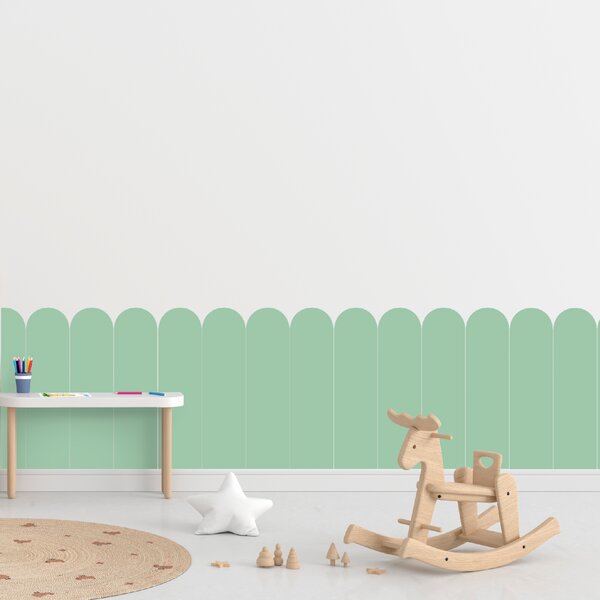 PIPPER. Textilní samolepící tapeta - Oblouk - Mátová barva Barva: Bledá, Velikost: 60cm