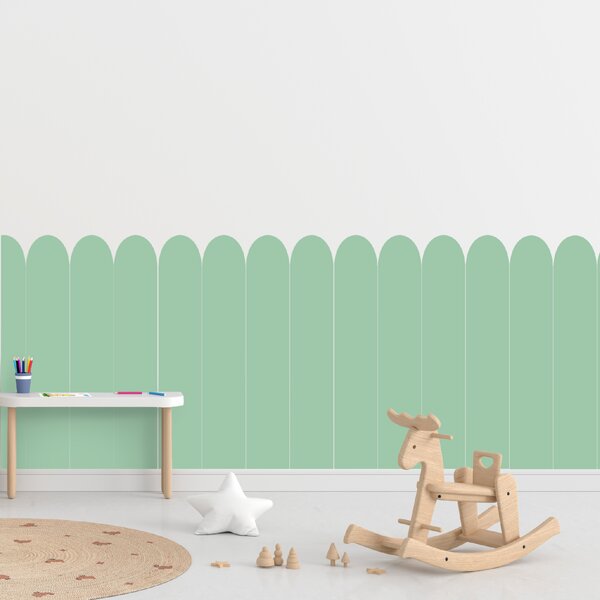 PIPPER. Textilní samolepící tapeta - Oblouk - Mátová barva Barva: Bledá, Velikost: 60cm