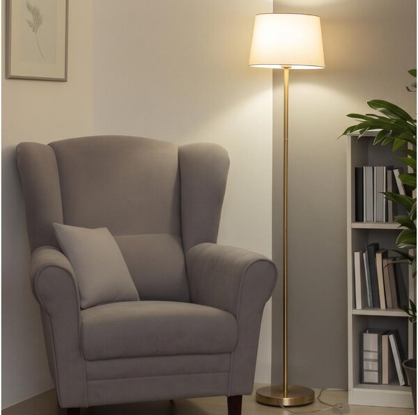 Brilagi - LED Stojací lampa CERIA 1xE27/20W/230V pr. 30 cm béžová/zlatá