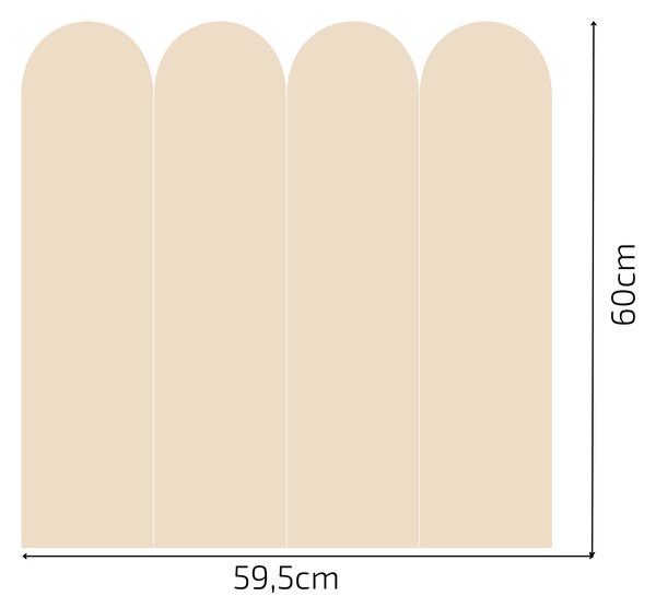 PIPPER. Textilní samolepící tapeta - Oblouk - Krémová barva Barva: Kombinace, Velikost: 60cm