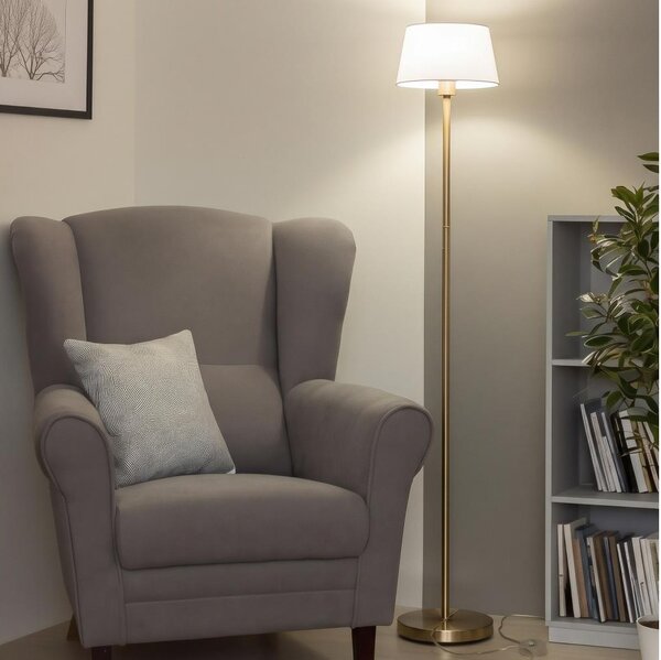 Brilagi - LED Stojací lampa CERIA 1xE27/20W/230V pr. 30 cm bílá/zlatá