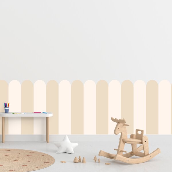 PIPPER. Textilní samolepící tapeta - Oblouk - Krémová barva Barva: Kombinace, Velikost: 60cm