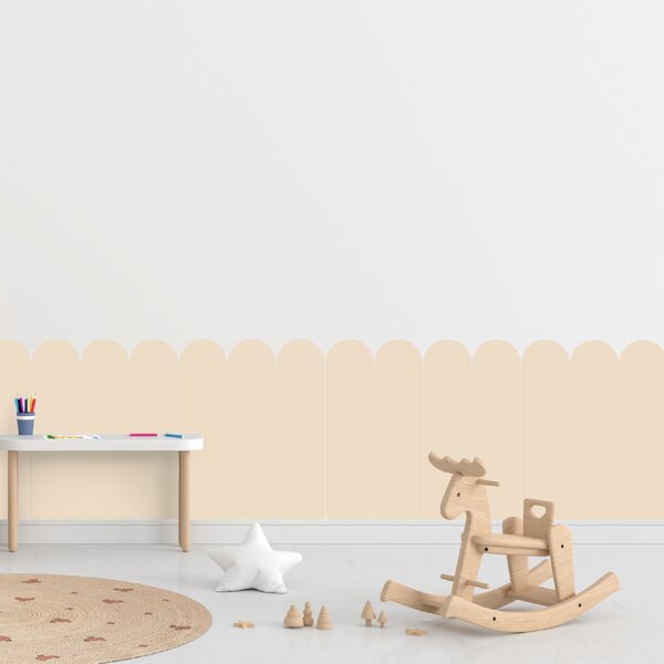 PIPPER. Textilní samolepící tapeta - Oblouk - Krémová barva Barva: Kombinace, Velikost: 60cm