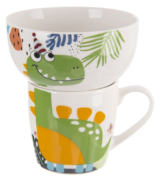Hrnek s miskou dino 0,35 l