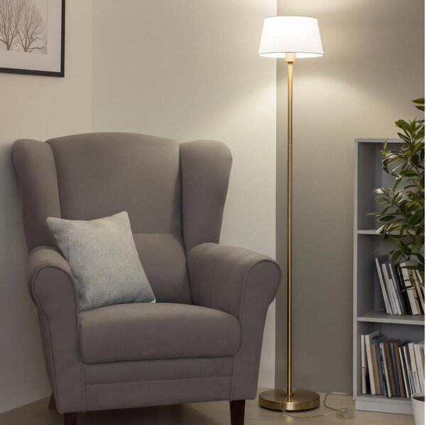 Brilagi - LED Stojací lampa CERIA 1xE27/20W/230V pr. 25 cm bílá/zlatá