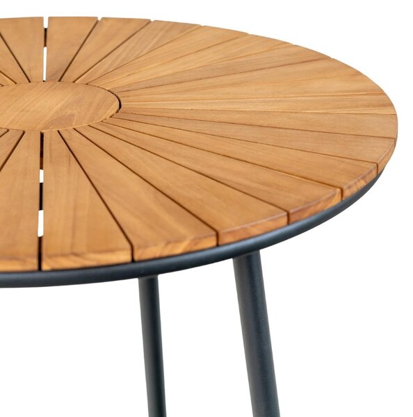 Nordic Living Teakový zahradní stůl Cleveland 70 cm