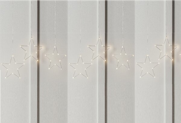 Vánoční LED vánoční závěs s 8 hvězdami, 3m, 196 LED, více barevných variant Barva: Studená bílá