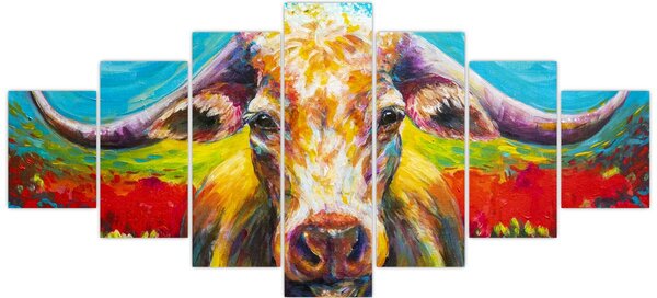 Obraz - Malovaná kráva (210x100 cm)