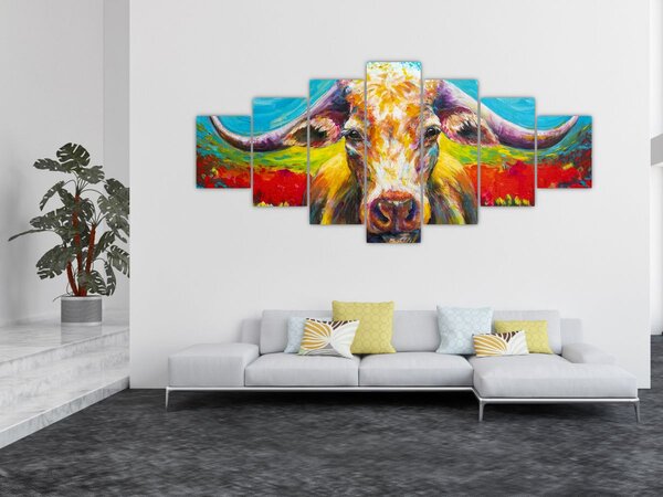 Obraz - Malovaná kráva (210x100 cm)