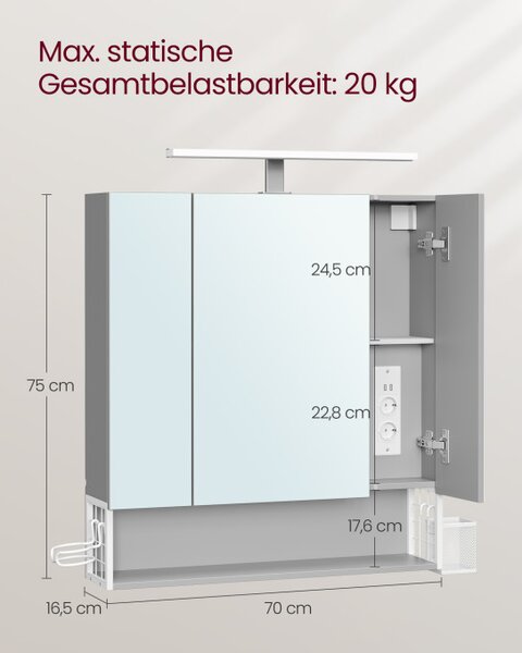 Zrcadlová skříňka BBK126G01