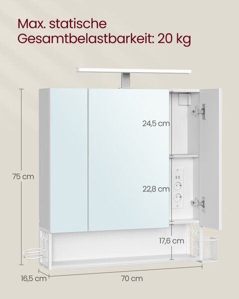 Zrcadlová skříňka BBK126W01