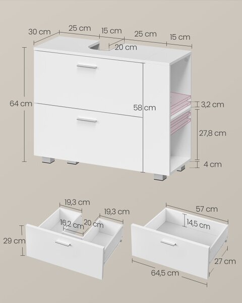 Skříňka pod umyvadlo BBK502W01