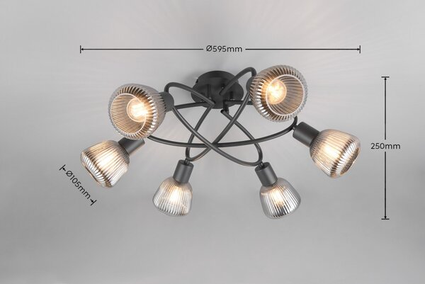 Trio T662800632 přisazené stropní svítidlo TARIFA E14