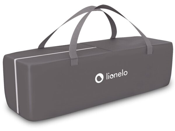 Lionelo - Cestovní postýlka SVEN PLUS šedá/tyrkysová