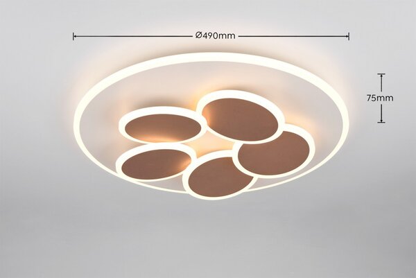 Trio T653210676 LED přisazené stropní svítidlo MANDALA | 35W integrovaný LED zdroj | 4200lm | 2700-6500K