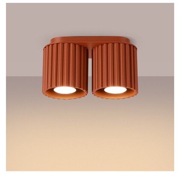 Kovové bodové svítidlo v terakotové barvě 10x21 cm Zora – Sollux
