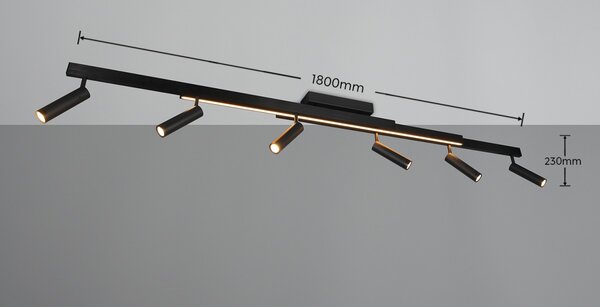 Trio T648310732 LED přisazené stropní svítidlo ZENO | 18+6x5,5W integrovaný LED zdroj | 2200lm | 2700-6500K
