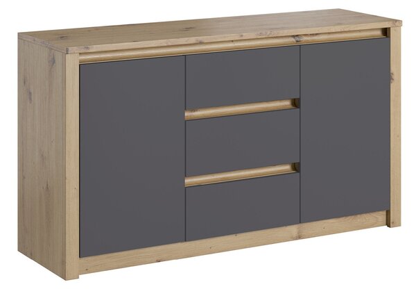 Komoda MALTA K2DP Dub artisan/bílá