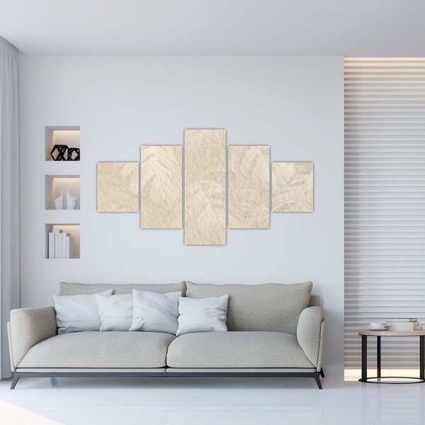 Obraz - Listy v textuře (125x70 cm)