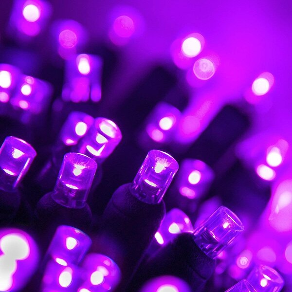 Vnitřní LED vánoční řetěz - fialová, 18m, 180 LED