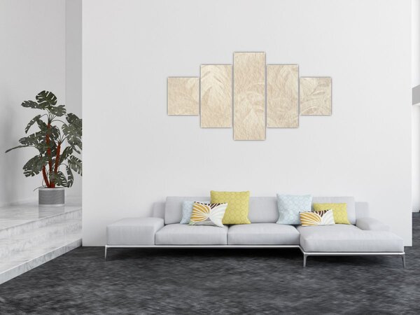 Obraz - Listy v textuře (125x70 cm)