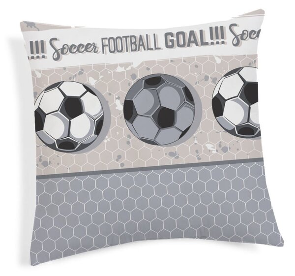 Povlak na polštář Fotbal šedý 40x40 cm Made in Italy Barva Šedá Rozměry 40x40 cm