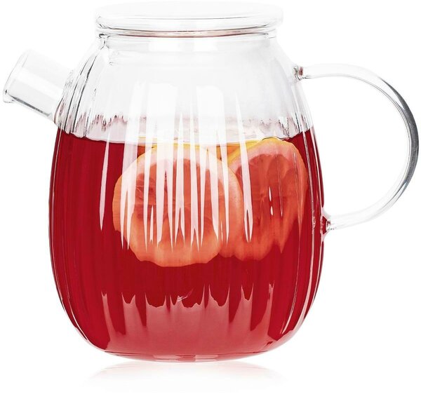 Skleněný džbán s víčkem Stripe Hot&Cool, 1 l
