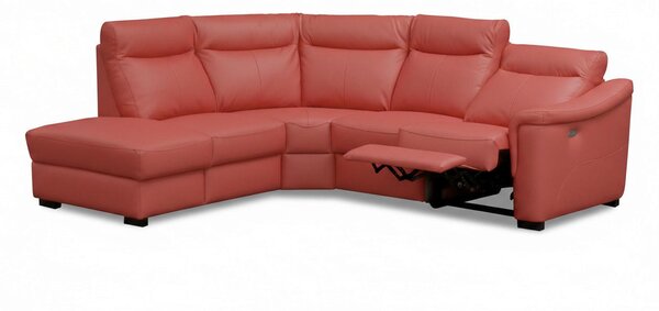 ROHOVÁ SEDAČKA, textil, kůže, červená Livetastic - Sedací soupravy, Online Only