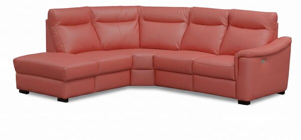ROHOVÁ SEDAČKA, textil, kůže, červená Livetastic - Sedací soupravy, Online Only