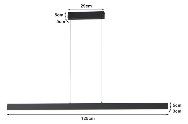 Immax NEO LITE TRIANGOLO Smart závěsné svítidlo černé 125cm 28W Tuya WiFi s BEACON