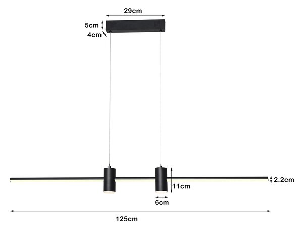 Immax NEO LITE ESTRELAS Smart závěsné svítidlo 120cm 30W černé Tuya WiFi s podporou BEACON