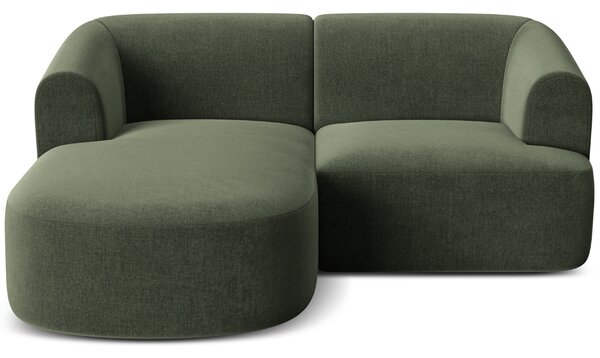 -25 % Dny MOMENTI– Cosmopolitan Design Zelená sametová rohová pohovka Campi 180 cm, levá