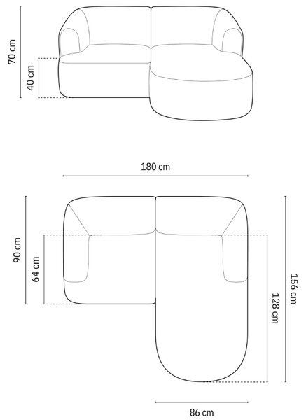 -25 % Dny MOMENTI– Cosmopolitan Design Zelená sametová rohová pohovka Campi 180 cm, pravá