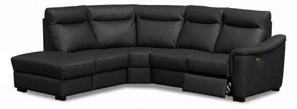 ROHOVÁ SEDAČKA, textil, kůže, černá Livetastic - Sedací soupravy, Online Only
