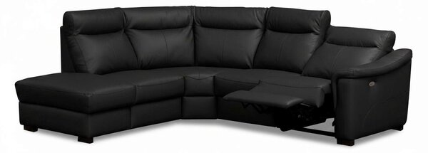 ROHOVÁ SEDAČKA, textil, kůže, černá Livetastic - Sedací soupravy, Online Only