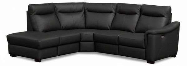 ROHOVÁ SEDAČKA, textil, kůže, černá Livetastic - Sedací soupravy, Online Only