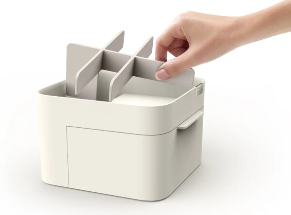 Joseph Joseph Krémově bílý plastový kosmetický organizér Viva 18,5 cm