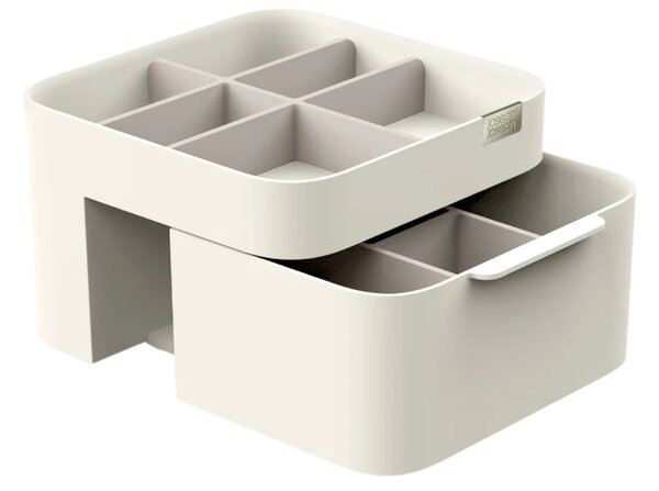 Joseph Joseph Krémově bílý plastový kosmetický organizér Viva 18,5 cm