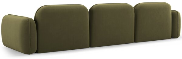 -25 % Dny MOMENTI– Cosmopolitan Design Zelená sametová čtyřmístná pohovka Sydney 320 cm