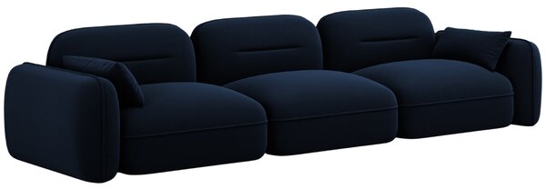 -25 % Dny MOMENTI– Cosmopolitan Design Královsky modrá sametová čtyřmístná pohovka Sydney 320 cm