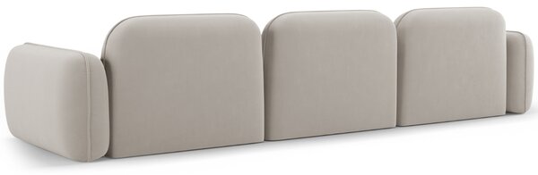 -25 % Dny MOMENTI– Cosmopolitan Design Světle béžová sametová čtyřmístná pohovka Sydney 320 cm