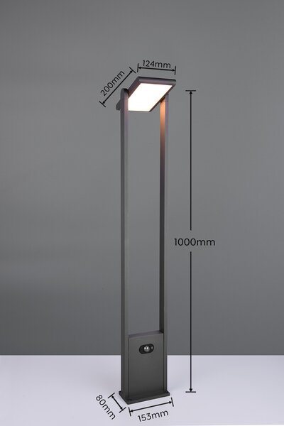 Trio T453769142 LED zahradní sloupek MALAWI | 5W integrovaný LED zdroj | 700lm | 2300+3000+4000K