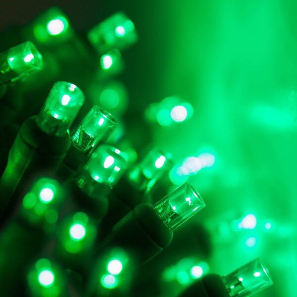 Vnitřní LED vánoční řetěz - zelená, 5m, 50 LED