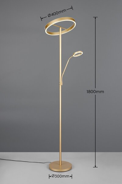 Trio T449510279 LED stojací lampa WILLIS | 39+6W integrovaný LED zdroj | 4600lm | 2300+3000+4000K