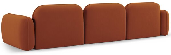 -25 % Dny MOMENTI– Cosmopolitan Design Terakotově oranžová sametová čtyřmístná pohovka Sydney 320 cm