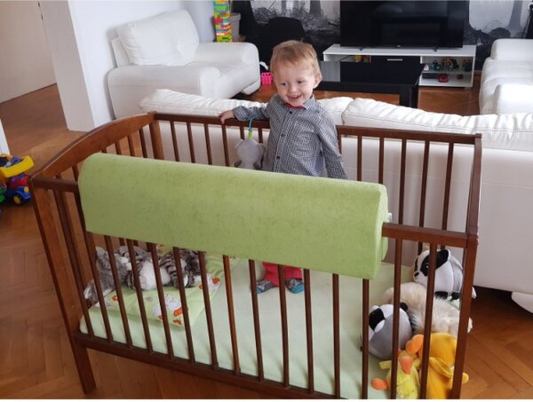 Chránič na dětskou postýlku zelený, 50 cm