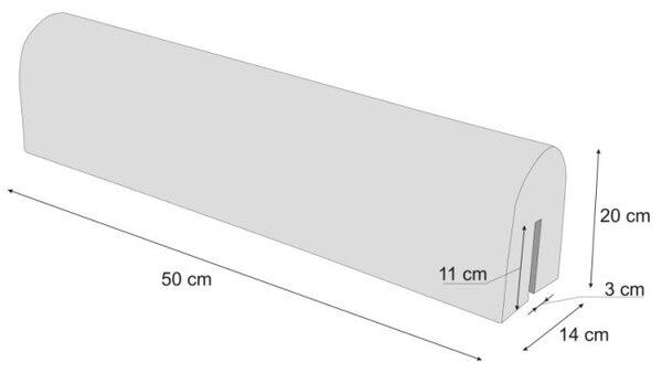 Chránič na dětskou postýlku béžový, 50 cm